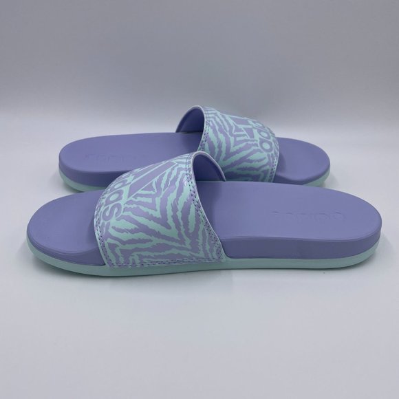 Adidas Adilette Comfort Violet / Mint Womens Slides - Picture 2 of 8